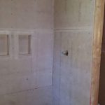 Cement board up in the shower