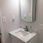 New vanity, new medicine cabinet, new switches and receptacles